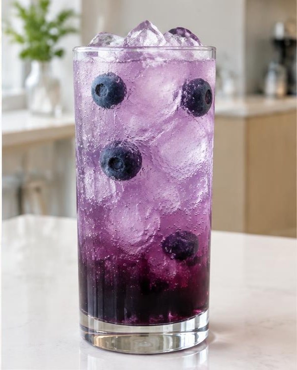 Illustration of Blueberry Ade in a glass or cup
