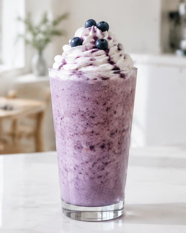 Illustration of Blueberry Frappe in a glass or cup
