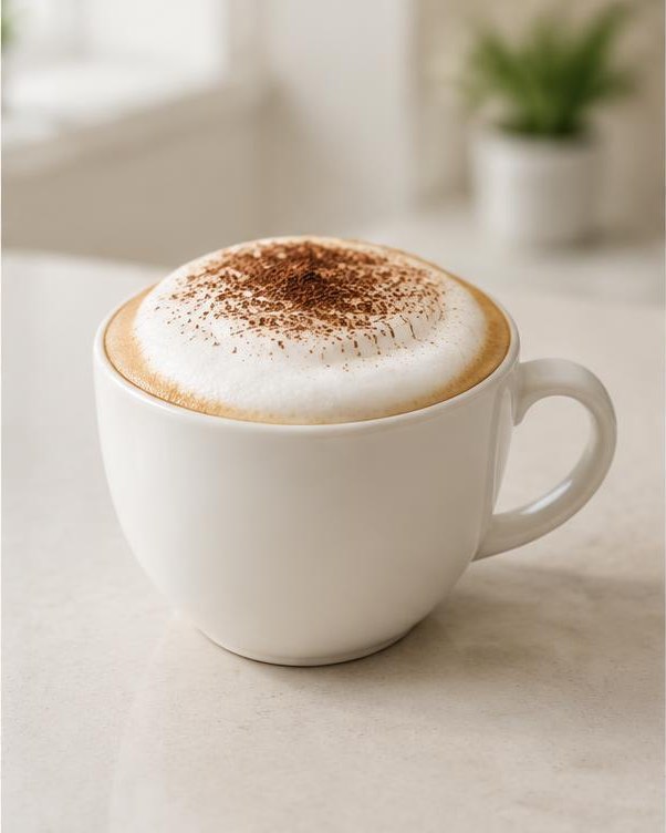 Illustration of Cappuccino in a glass or cup