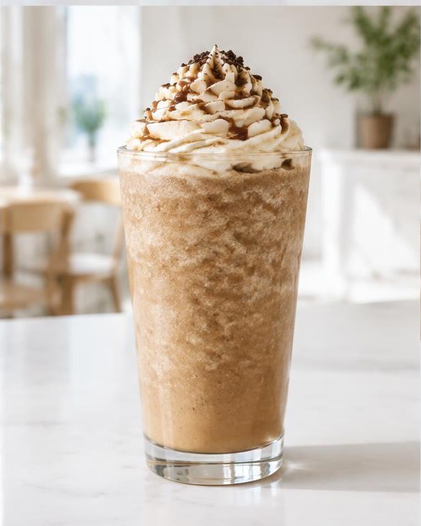 Illustration of Coffee Frappe in a glass or cup