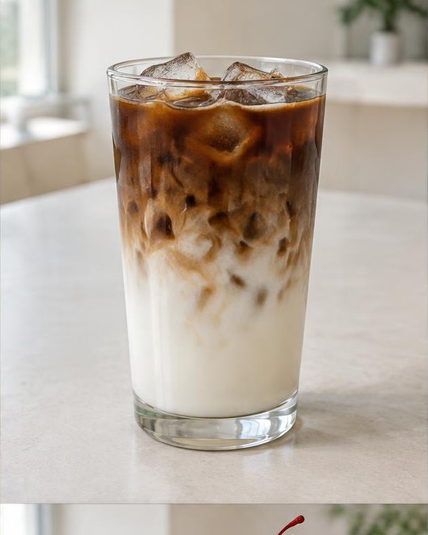 Illustration of Cold Brew Latte in a glass or cup