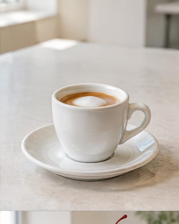 Illustration of Macchiato in a glass or cup