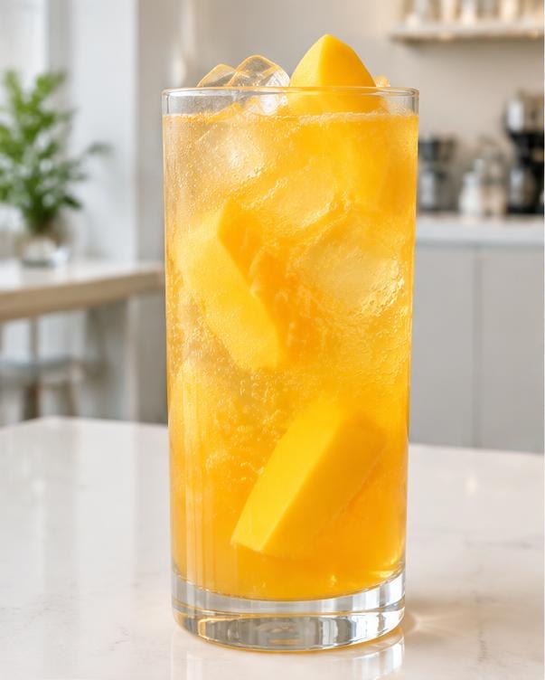 Illustration of Mango Ade in a glass or cup
