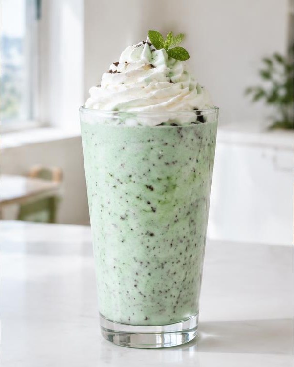 Illustration of Mint Frappe in a glass or cup